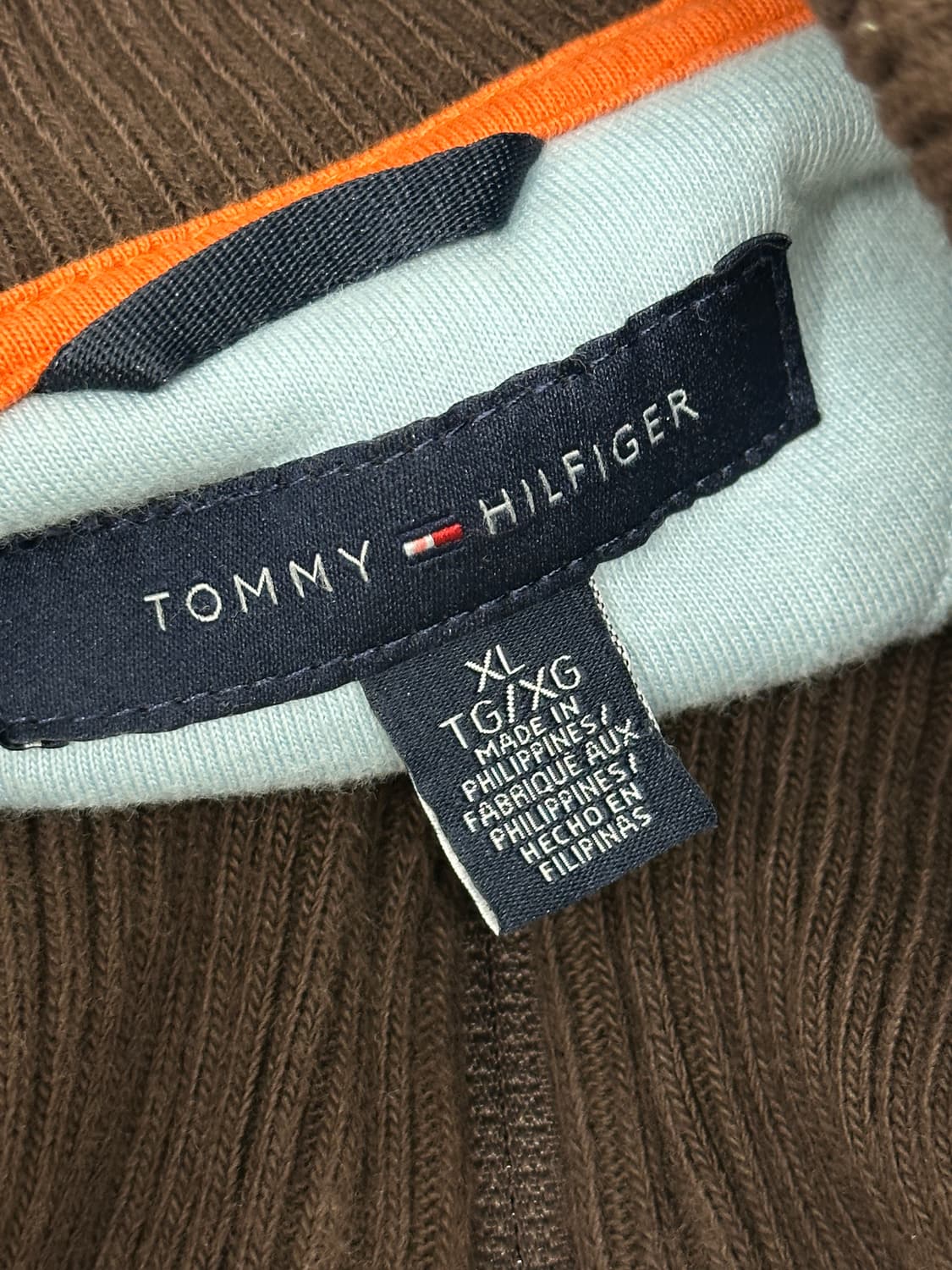 타미 힐피거 재팬 하이넥 져지 니트집업 (XL) 상품이미지4