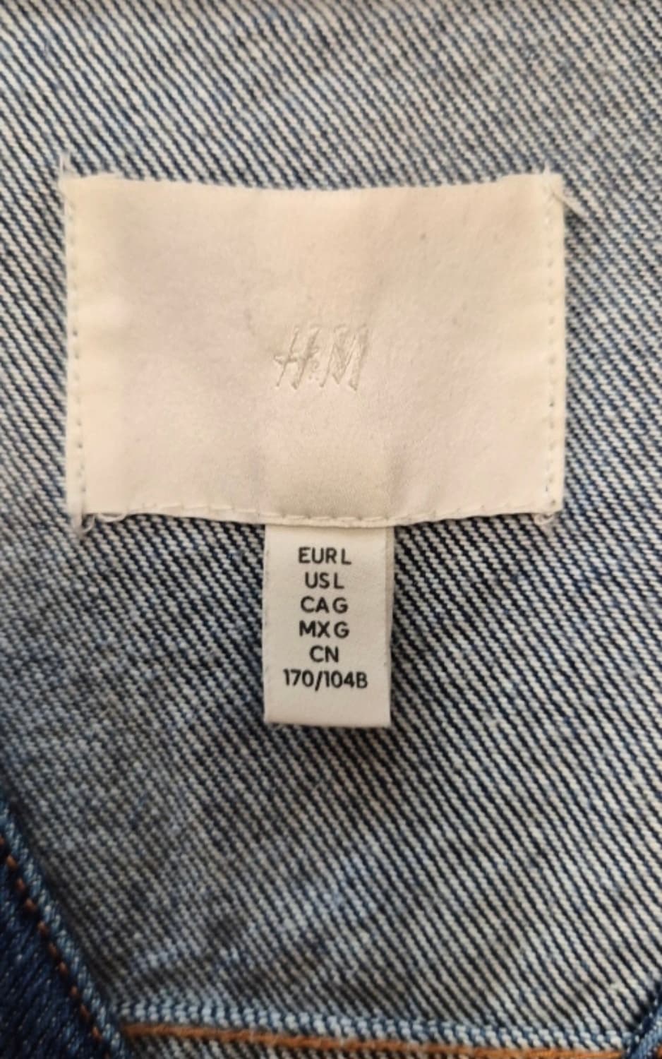 H&M 데님 쟈컷 다크데님 블루 L 상품이미지3