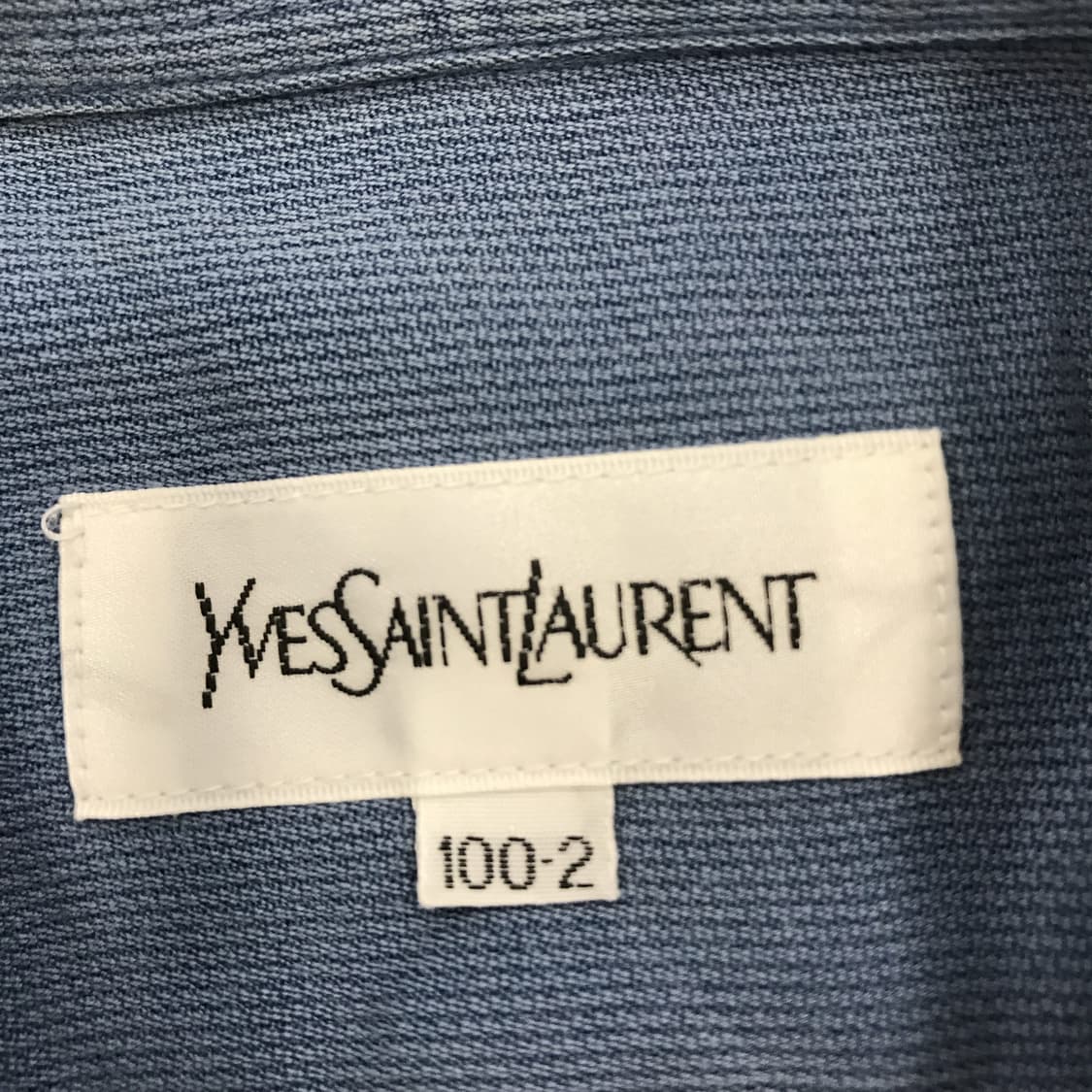 YSL 입생로랑 90s 플란넬 블루셔츠 [100] 상품이미지4