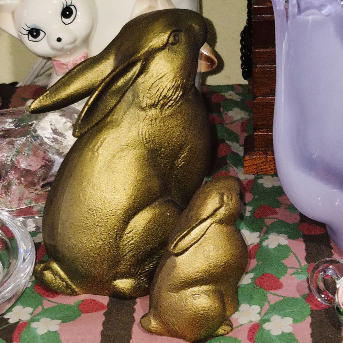 80s 엔틱 주물 토끼 가족 오브제 세트 상품이미지7