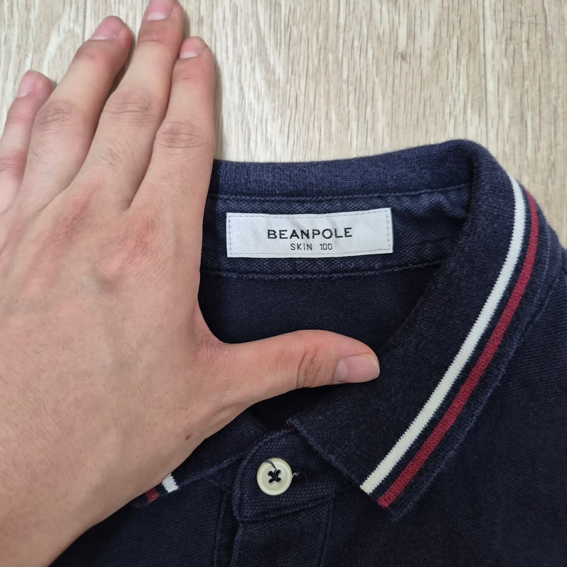 빈폴 로고 네이비 반팔 카라티 상품이미지5