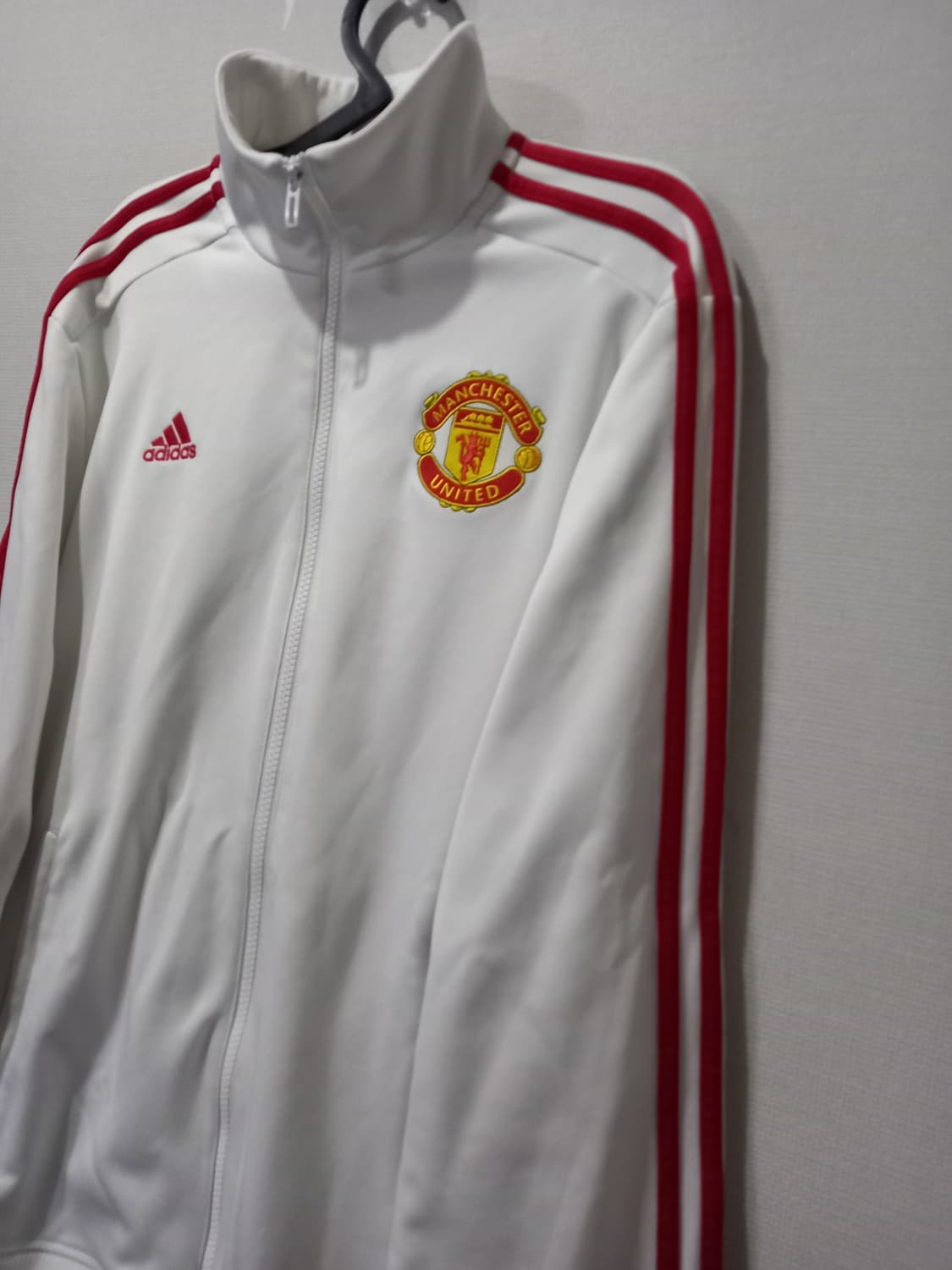 아디다스 희귀 대장급 맨유 흰빨 화이트 트랙탑 저지 져지집업 95~100 상품이미지2