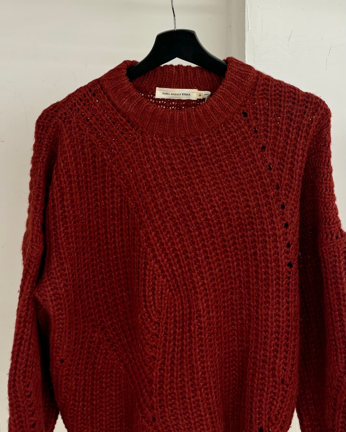 이자벨 마랑 에뚜왈 레드 청키 나운드넥 니트   상품이미지2