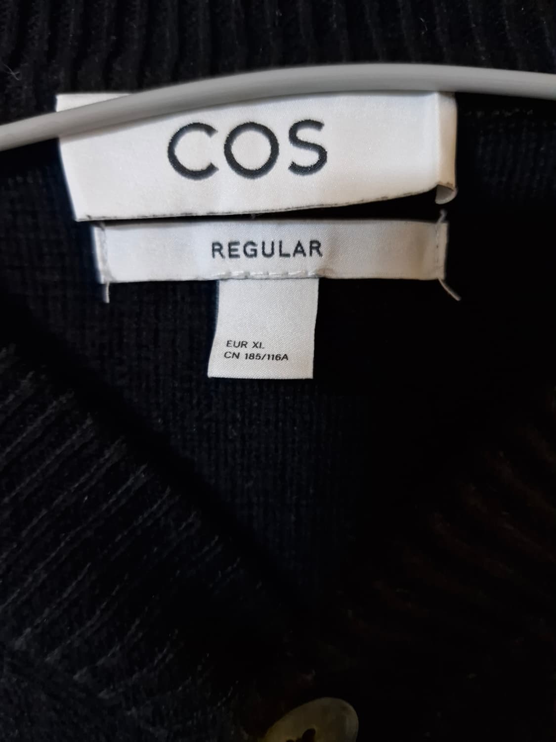 COS 레귤러 핏 가디건 블랙 XL 상품이미지2