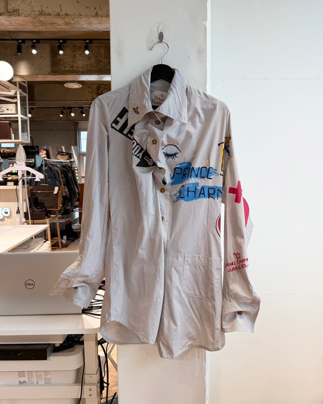 비비안 웨스트우드 그래픽 레터링 셔츠 원피스 상품이미지2