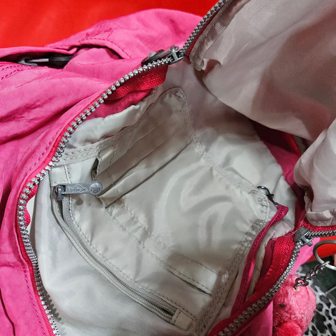 키플링 y2k 핑크 릴라고 나일론 백팩 상품이미지10