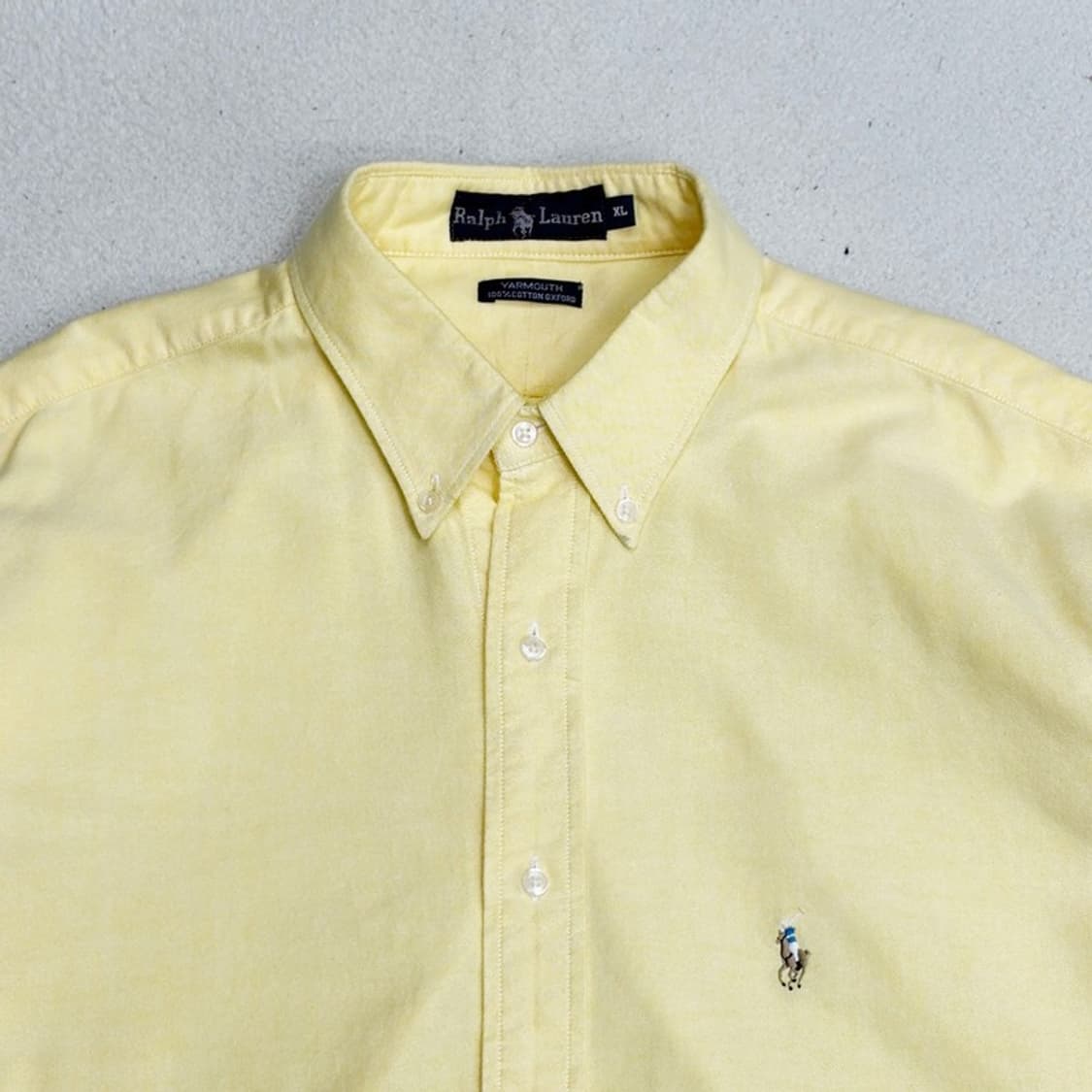 POLO 옐로우 옥스퍼드 셔츠 XL 상품이미지3