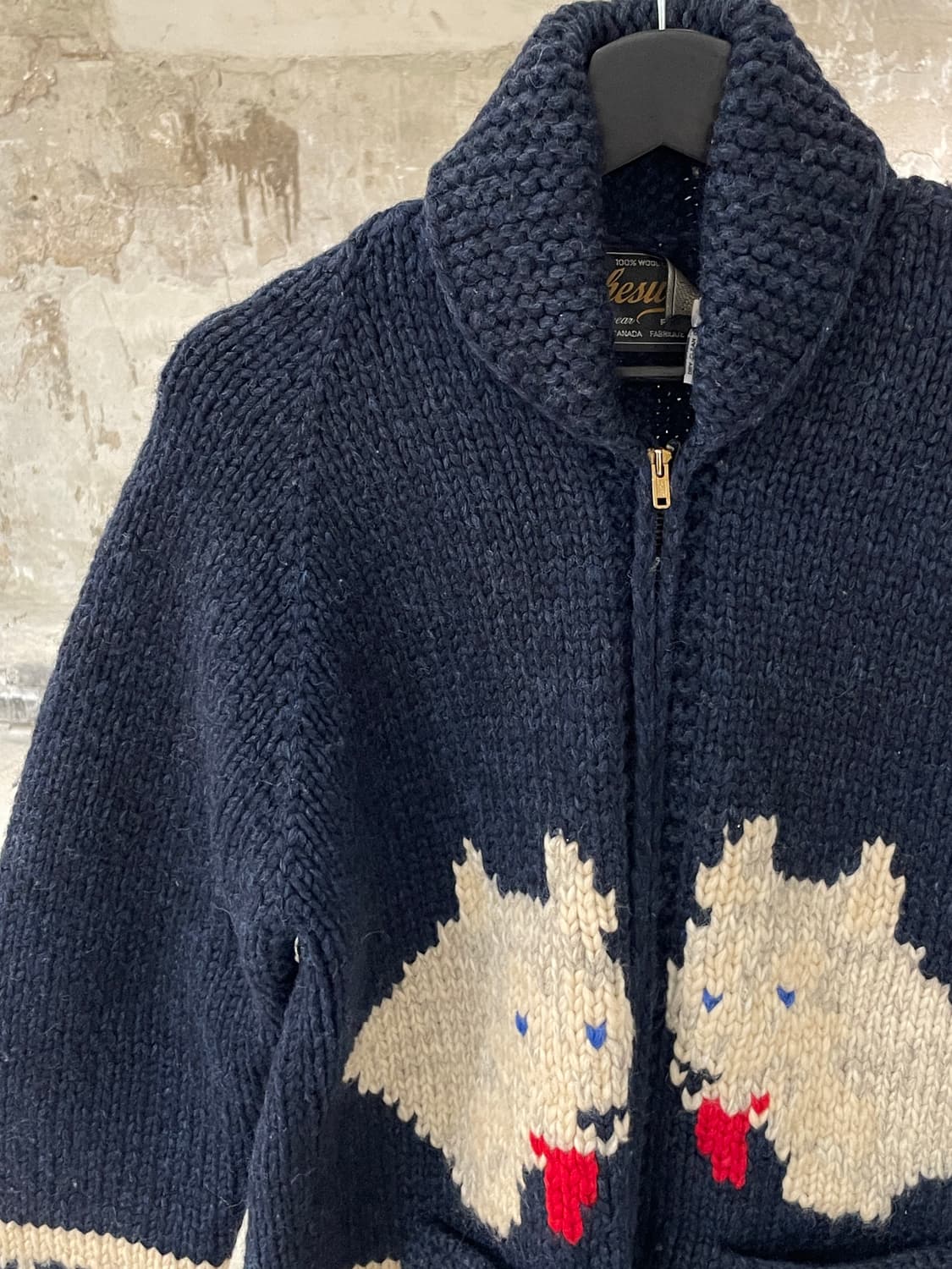 체스윅 다크 네이비 도그즈 울 코위찬 상품이미지2