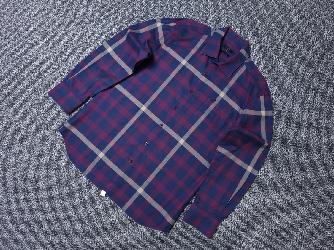 [무료배송][105]닥스 남성용 간절기 체크 셔츠 남방 상품이미지3