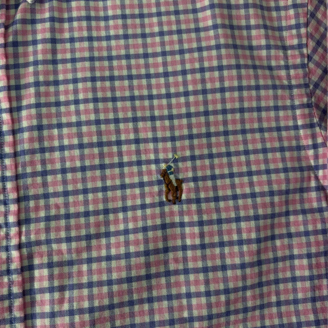 100 폴로랄프로렌 핑크 체크 코튼셔츠  상품이미지3