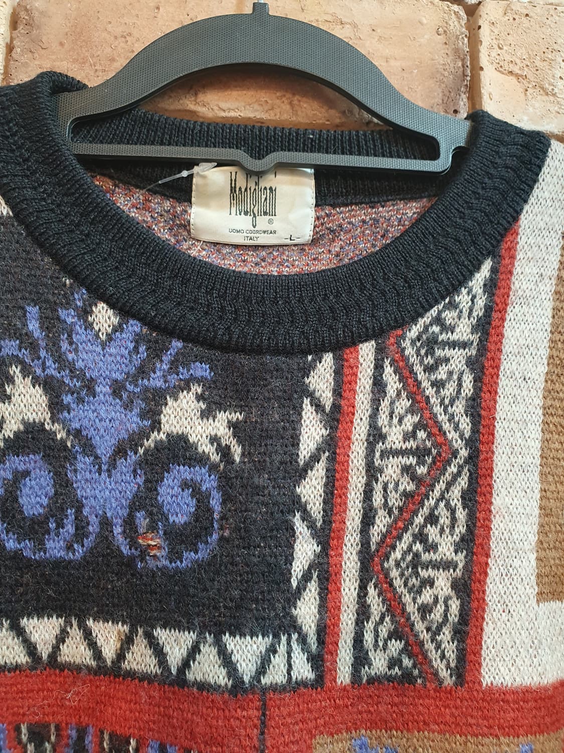 이태리 Modighani 빈티지 패턴 니트 L 상품이미지3