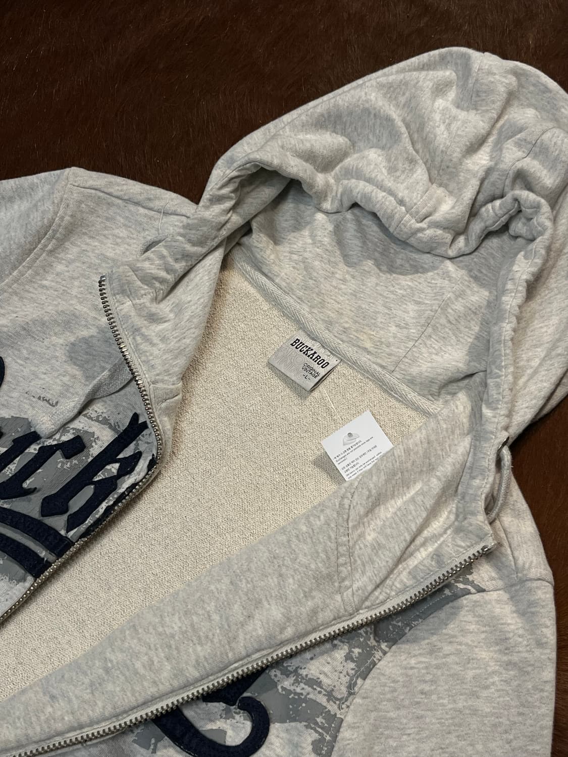 버커루 패치 로고 후드집업 상품이미지5