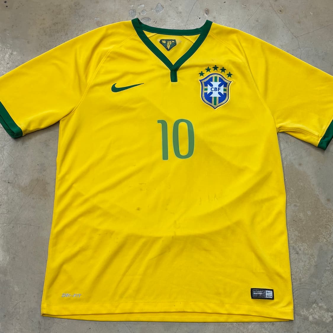 🫶🏻나이키 드라이핏 2014브라질 국가대표 No.10 네이마르 유니폼 상품이미지3