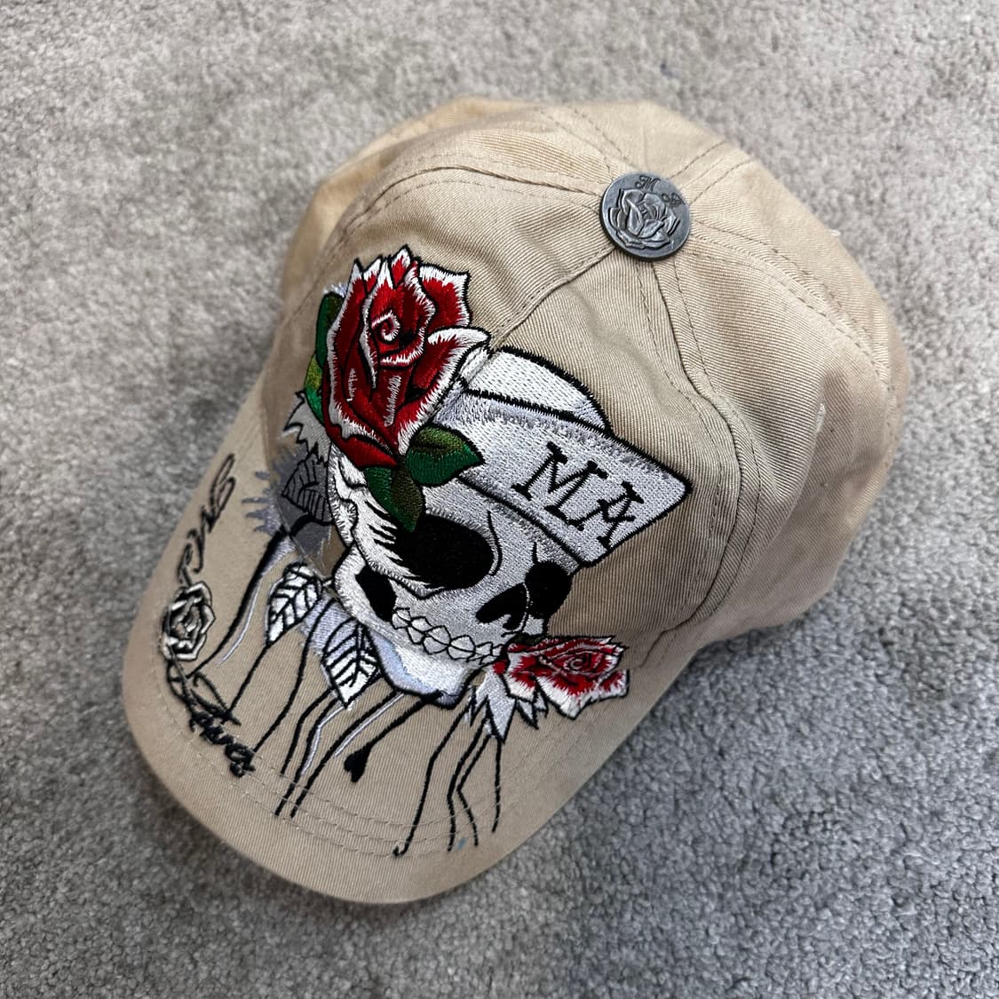 Mel Ave by Steven D'Angelo 올드스쿨 스컬 자수 볼캡 상품이미지6