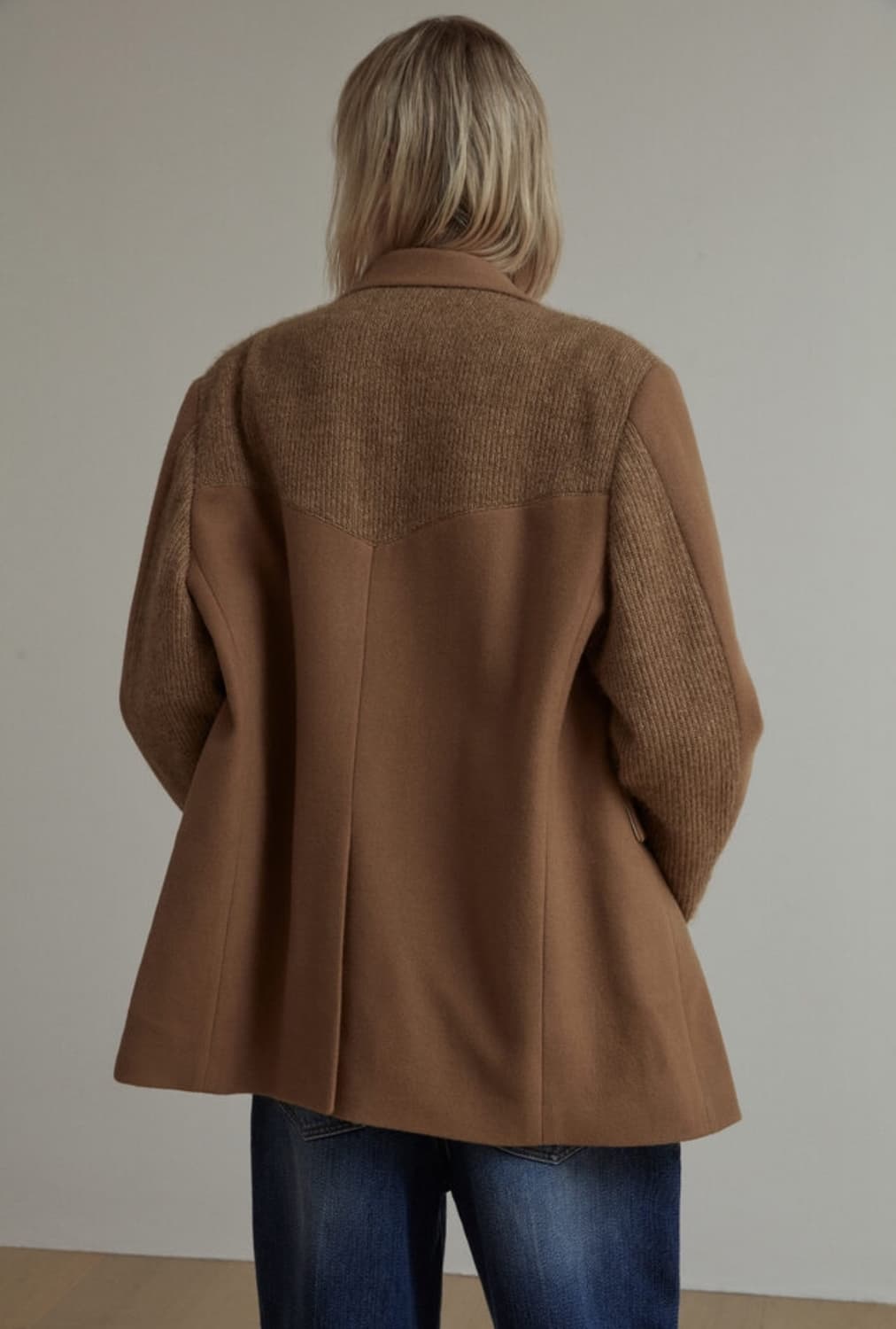 솔티페블 콤비 울 자켓 상품이미지7