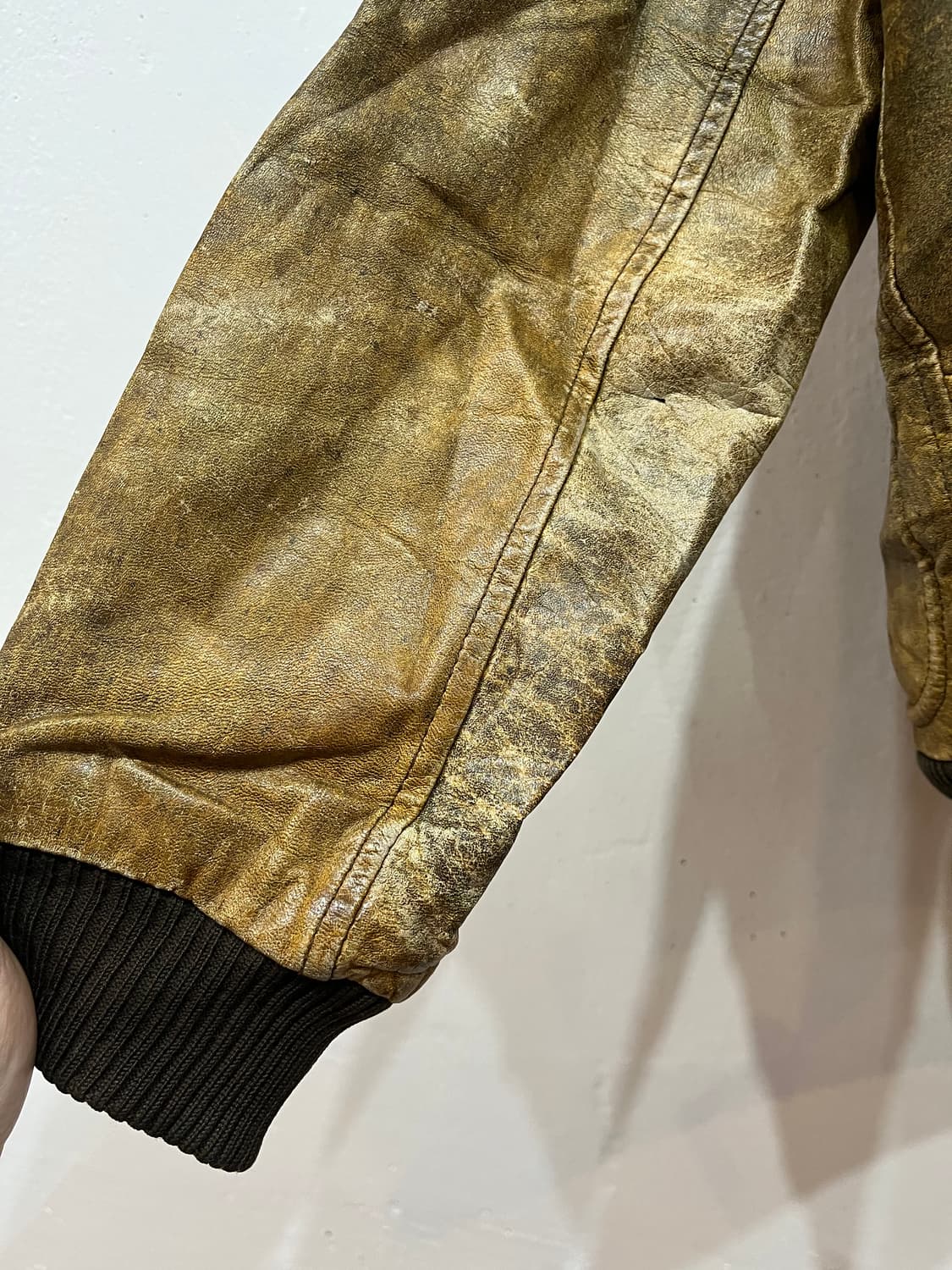 90s INDEFINI 소가죽 봄버자켓 상품이미지9