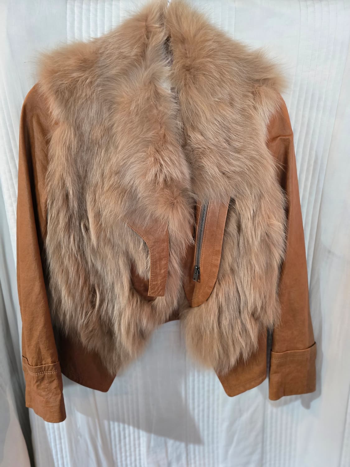 SI 브라운 퍼 여우 양가죽 자켓 상품이미지1