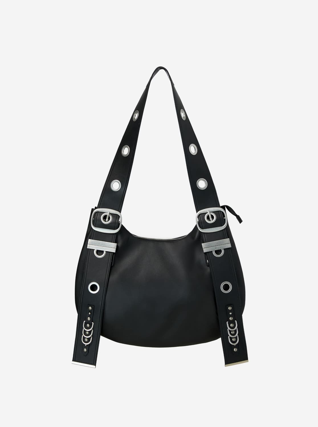 베이컨트 아카이브 벨라 와이드 스트랩 호보백 블랙  상품이미지1