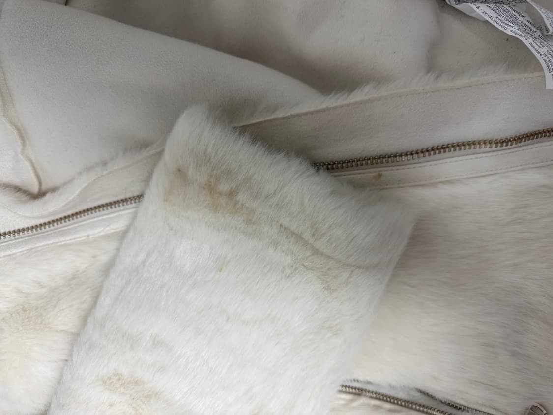 ZARA WOMAN 아이보리 퍼 무스탕 자켓 M 상품이미지3