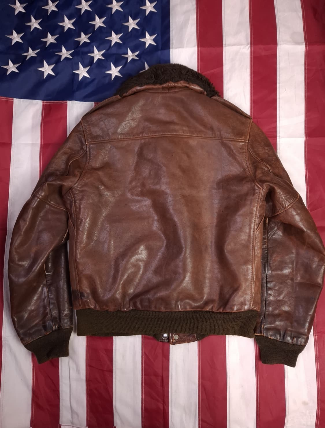 오리지날 미국제조 쇼트 G-1 리얼레더 항공자켓 상품이미지8