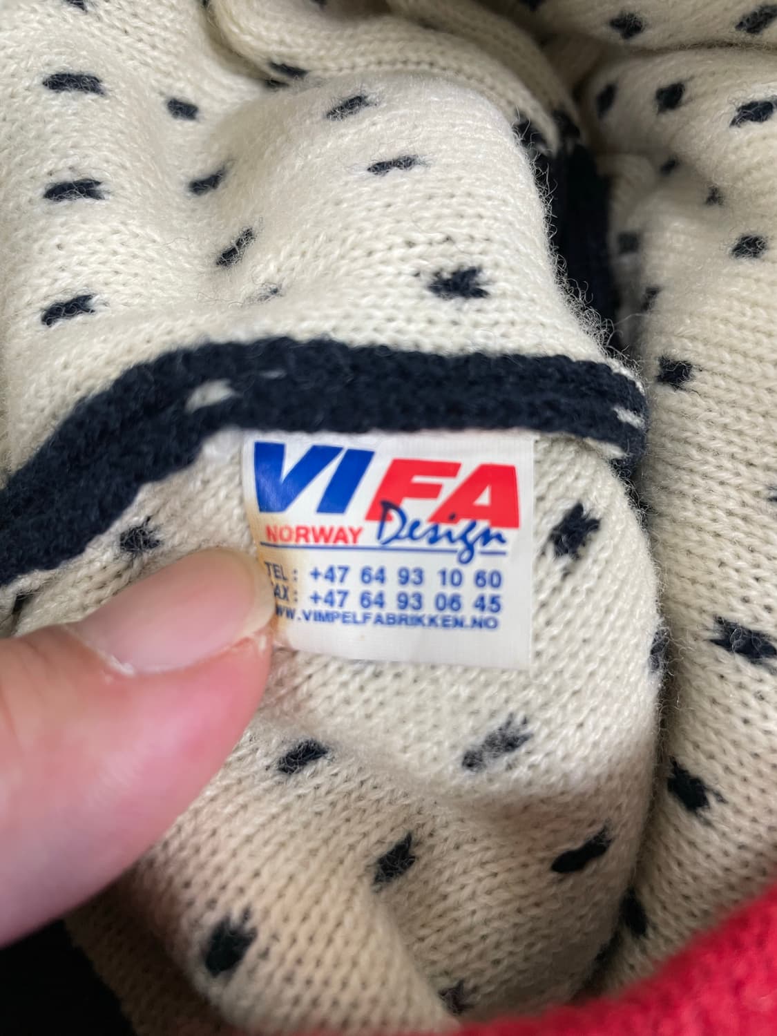 택포) Made Norway 빈티지 노르딕 패턴 울 니트 숏 비니 모자 상품이미지3