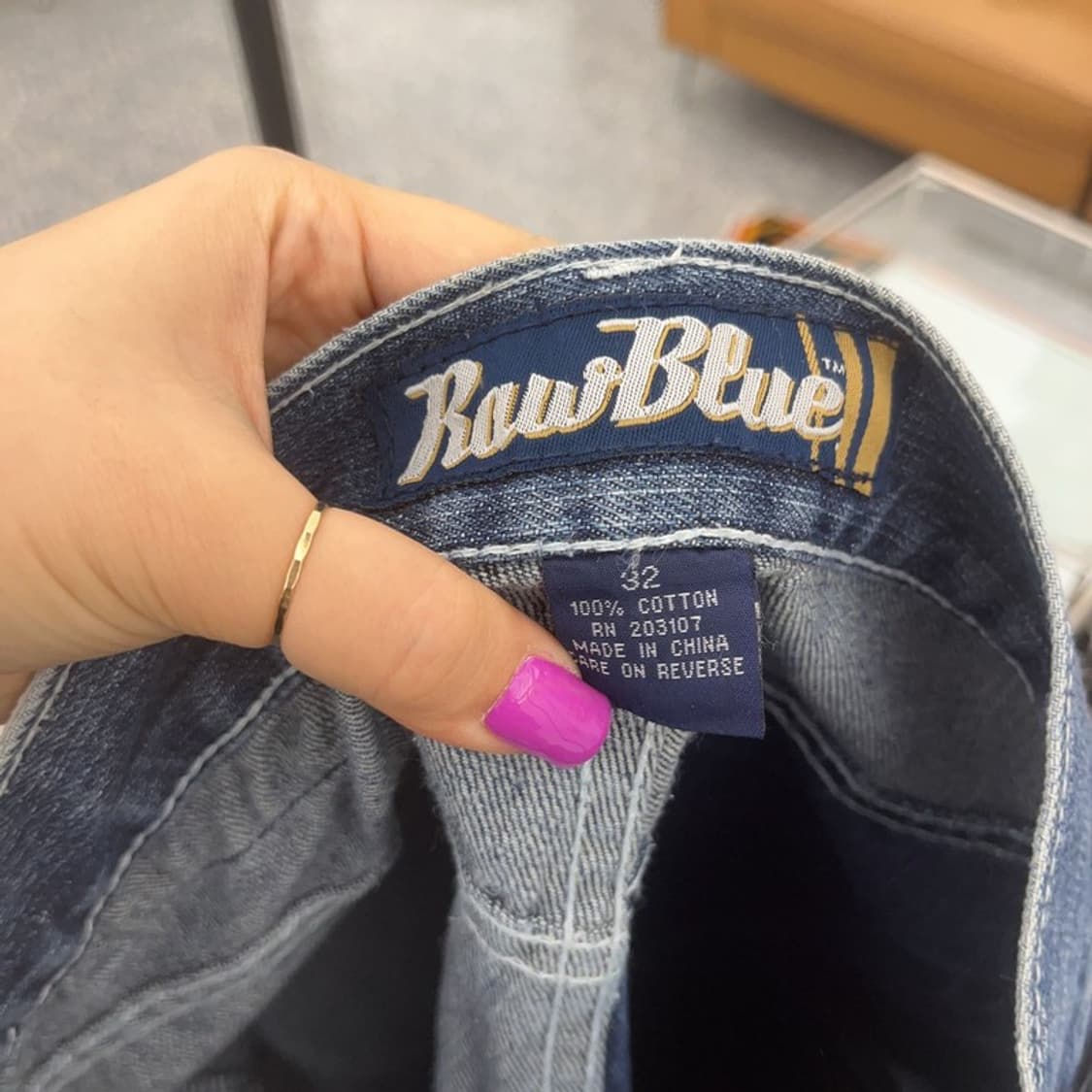 RAW BLUE 올드스쿨 스티치 아트 데님 팬츠 32인치 C06539 상품이미지6