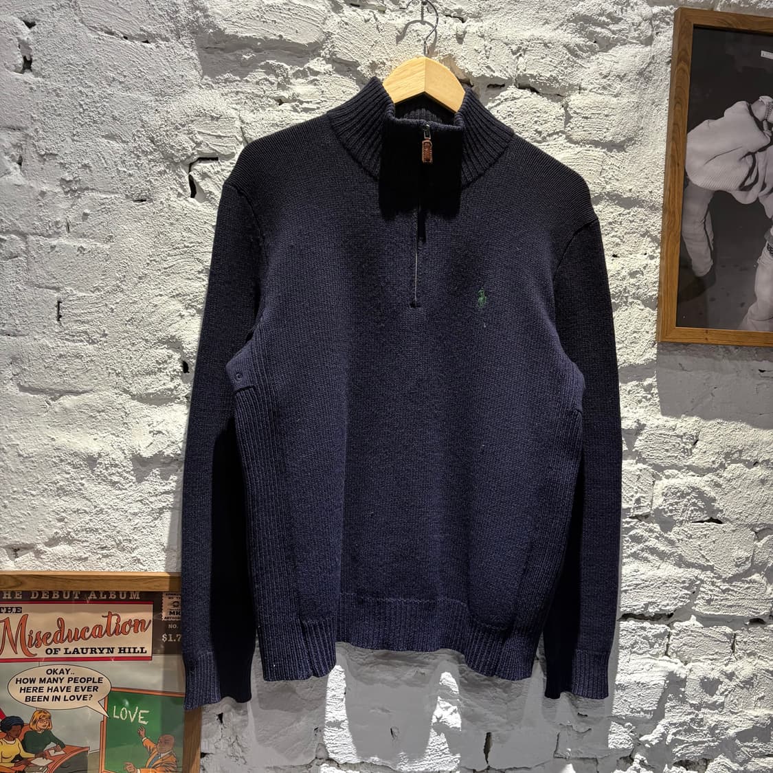 폴로 빈티지 니트 반집업 상품이미지2