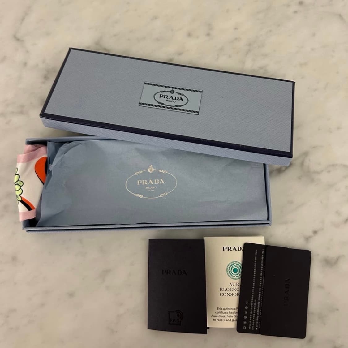 Prada Printed silk twill scarf 상품이미지5