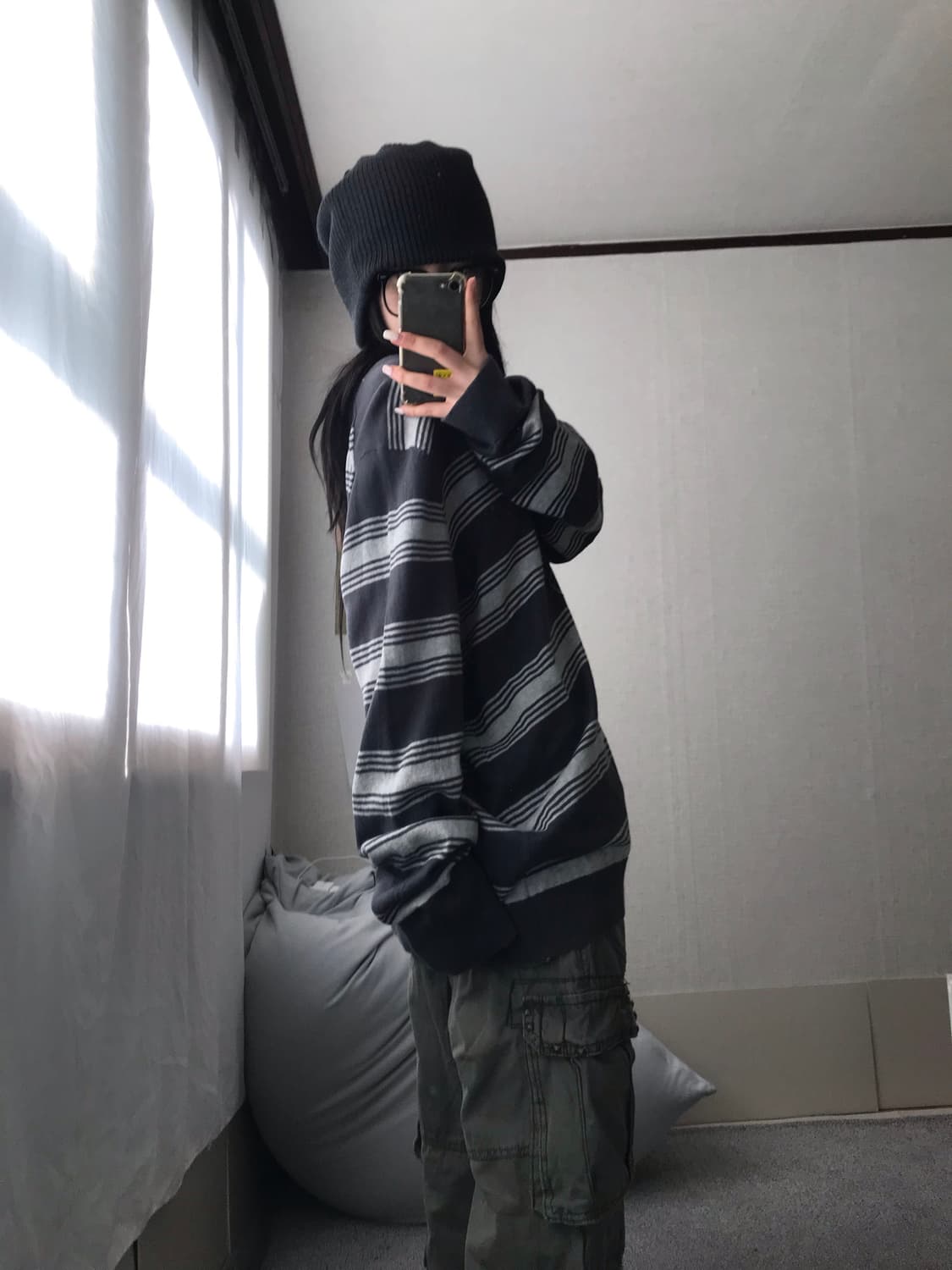 타미힐피거 스트라이프 루즈핏 니트 상품이미지4