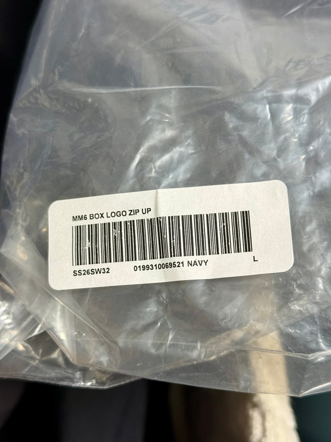 슈프림 x MM6 메종 마르지엘라 박스로고 집업 네이비 L사이즈 판매 상품이미지9