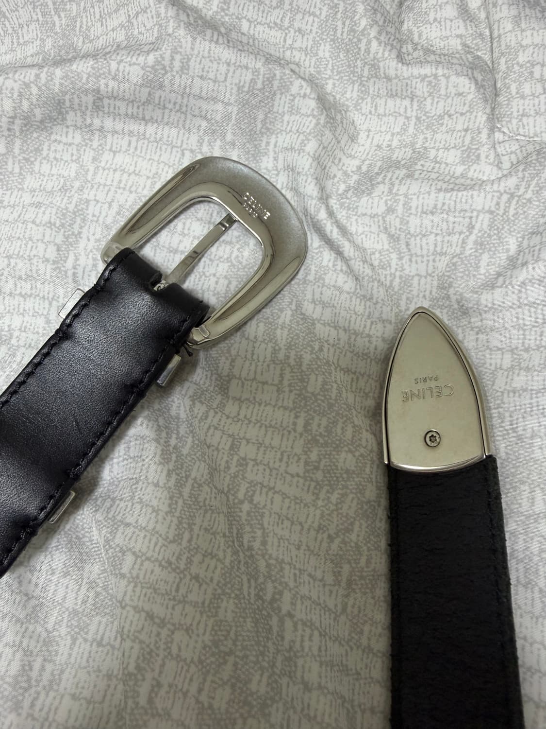 [85]셀린느 미디엄 25MM 웨스턴 벨트 - 빈티지 카프스킨 상품이미지5