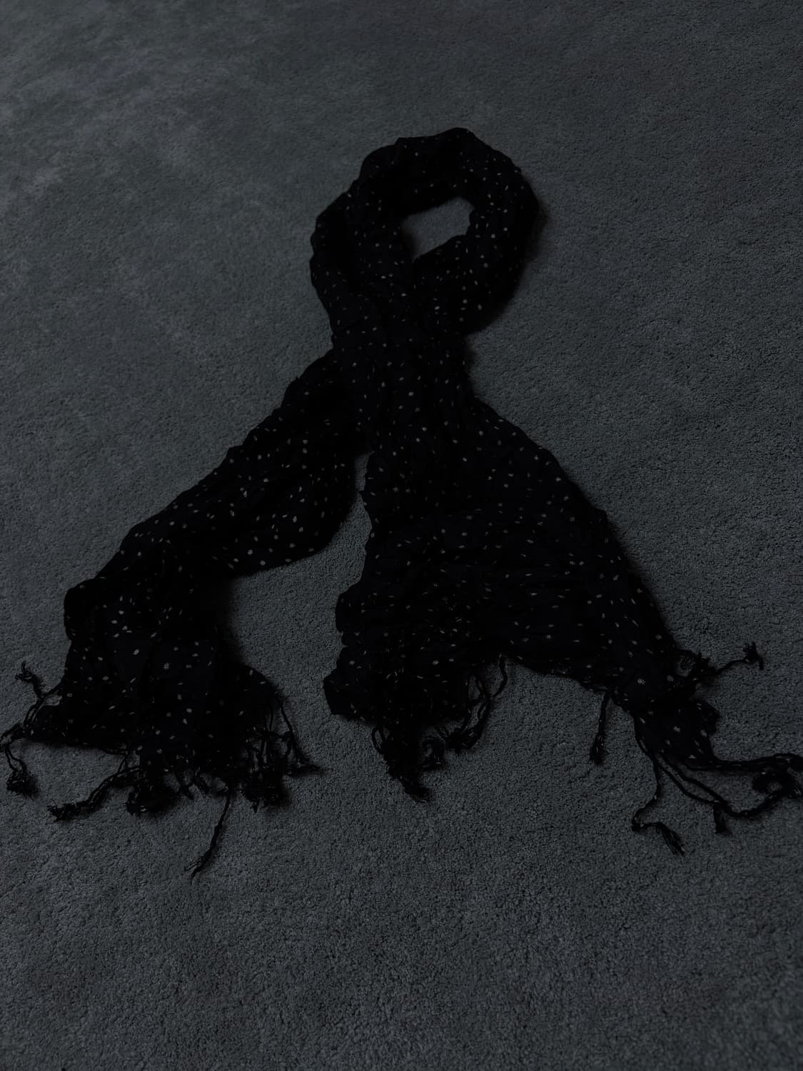 Vintage v-kei punk mood black scarf 상품이미지3