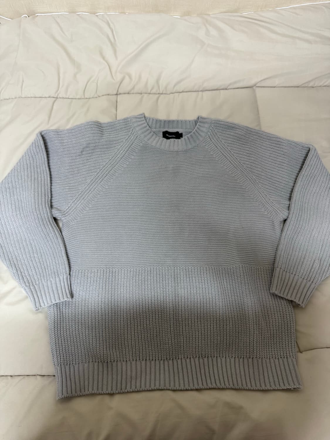 매스노운 하프 인시전 오버사이즈 니트 MFTNT002-GY M 상품이미지2