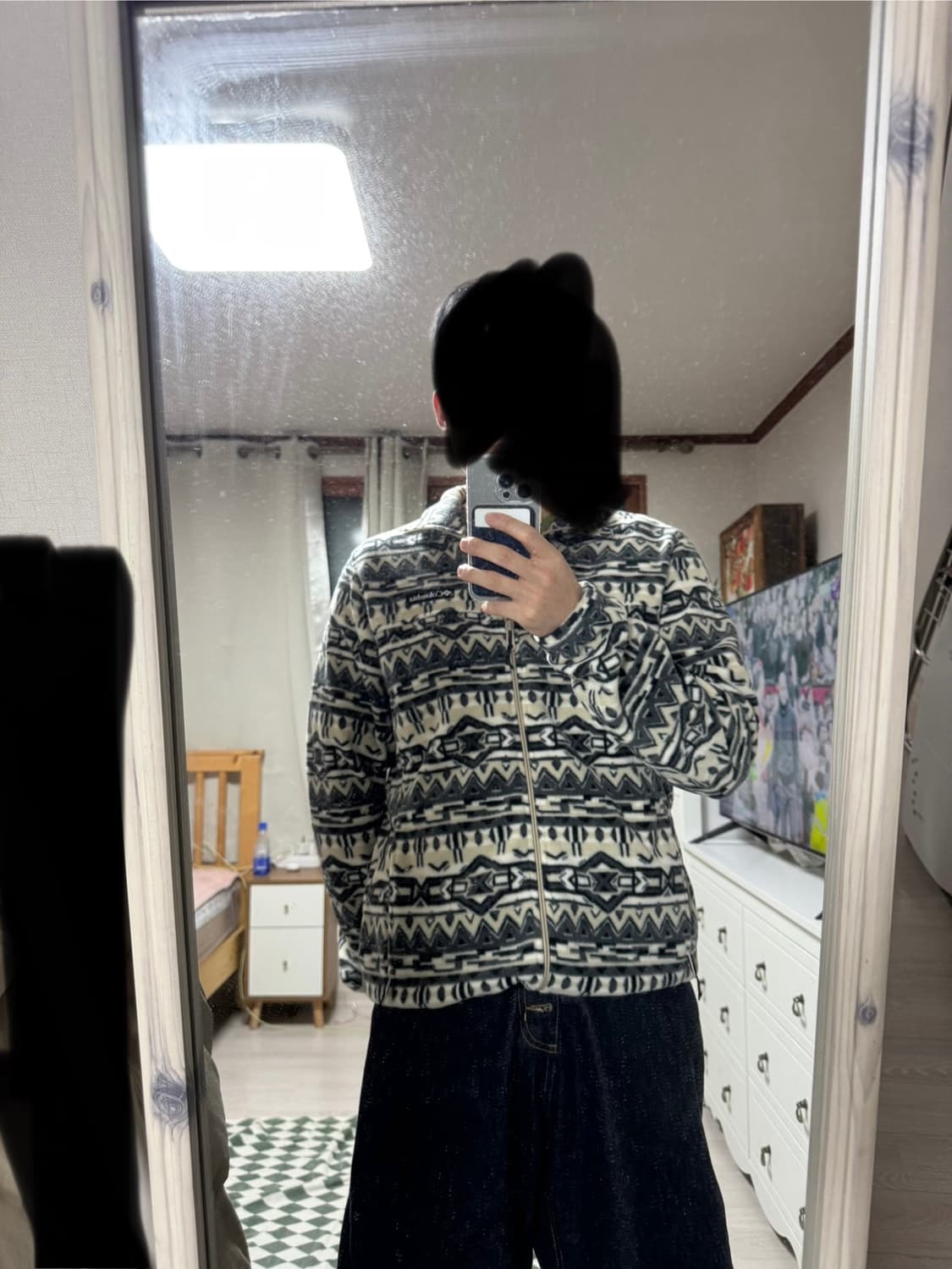 컬럼비아 패턴 플리스 집업 M 상품이미지2