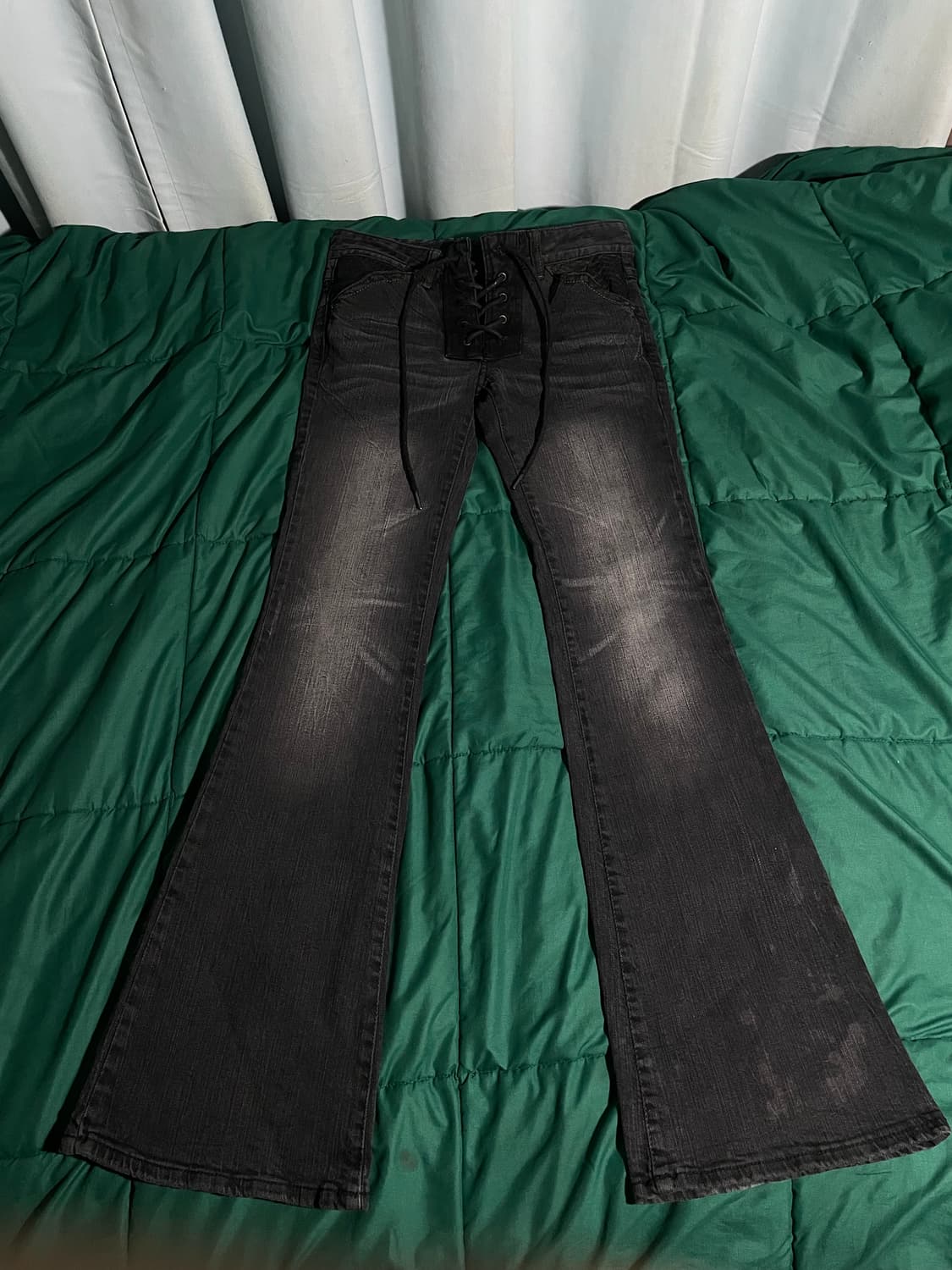 lace up flare jeans 상품이미지3