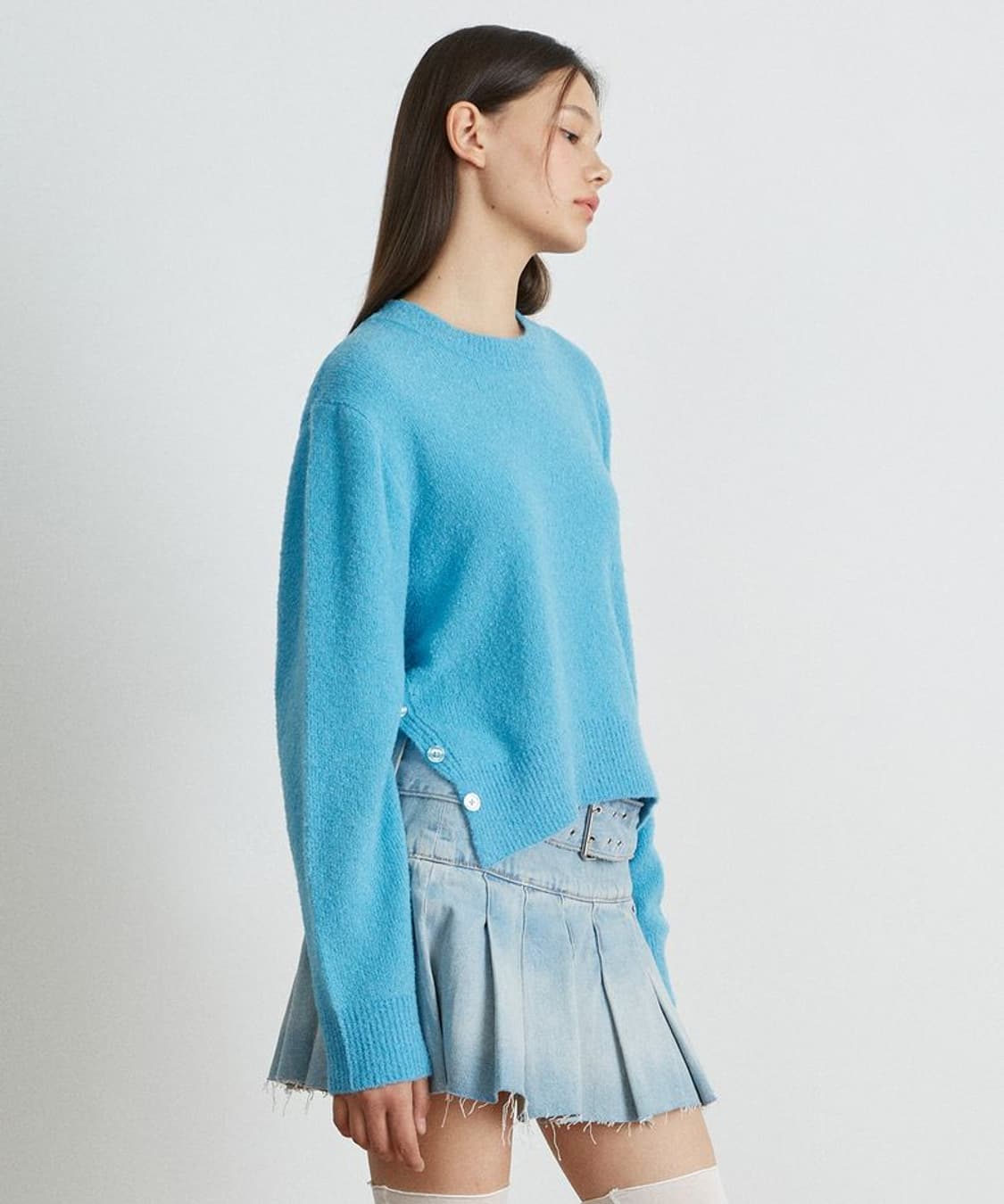 키뮤어 버튼 포인트 니트 / 여성 니트/ 여자 니트 상품이미지1