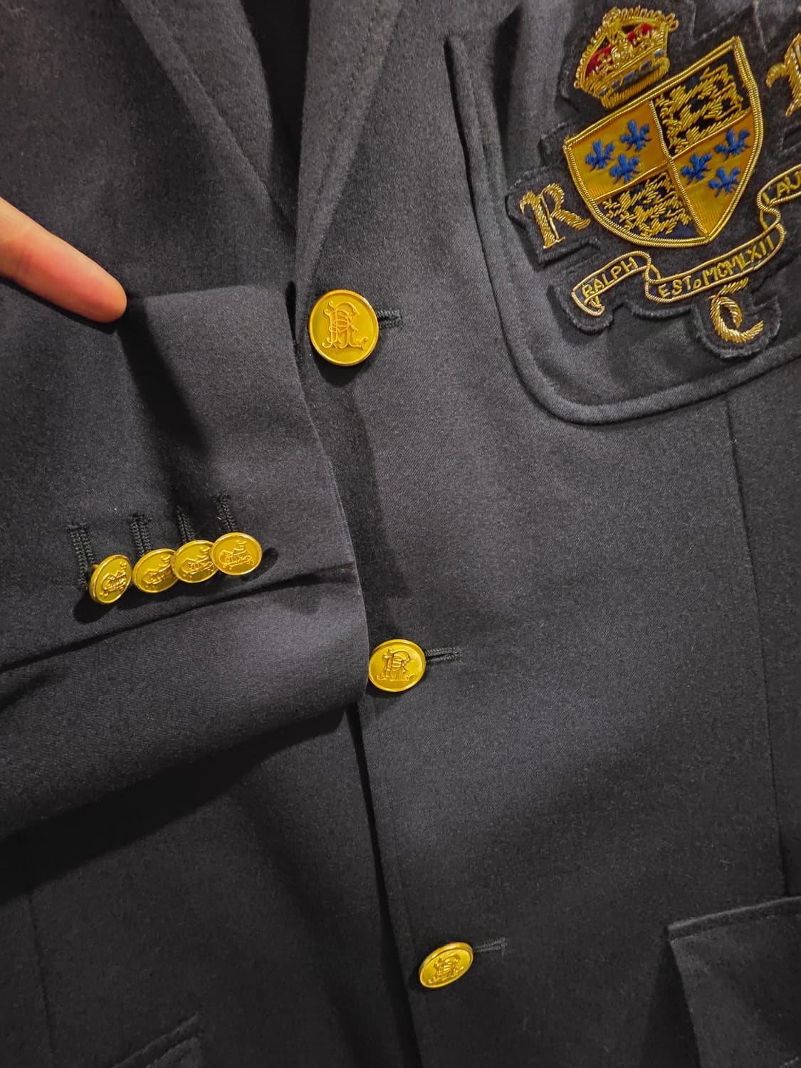 폴로랄프로렌 이태리 도스킨 울100% 블레이저 자켓 상품이미지3