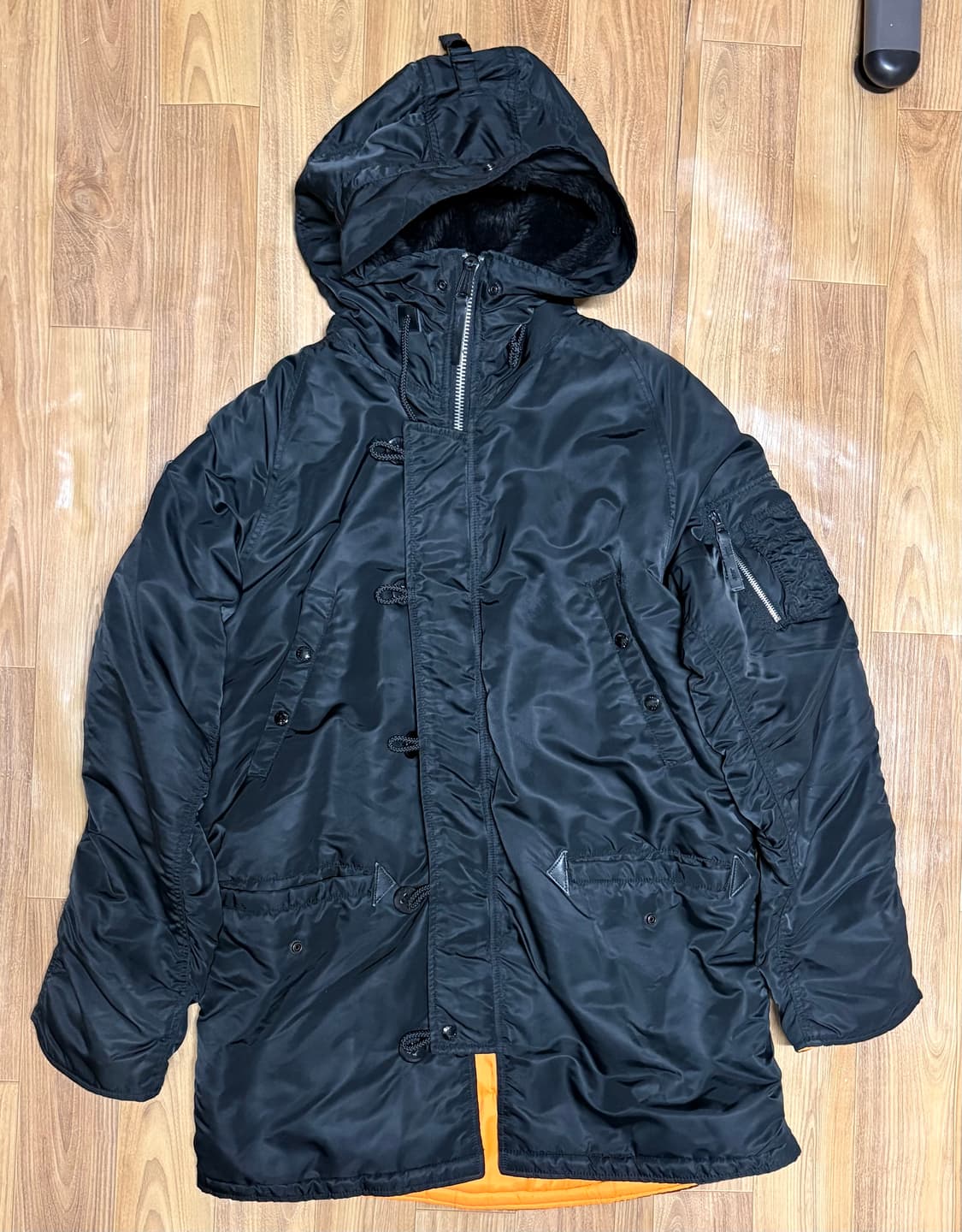 쇼트 오리지널 n-3b 블랙 개파카 XL 상품이미지1