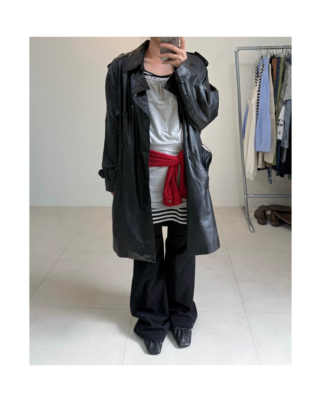 빈티지 소가죽 트렌치 상품이미지1