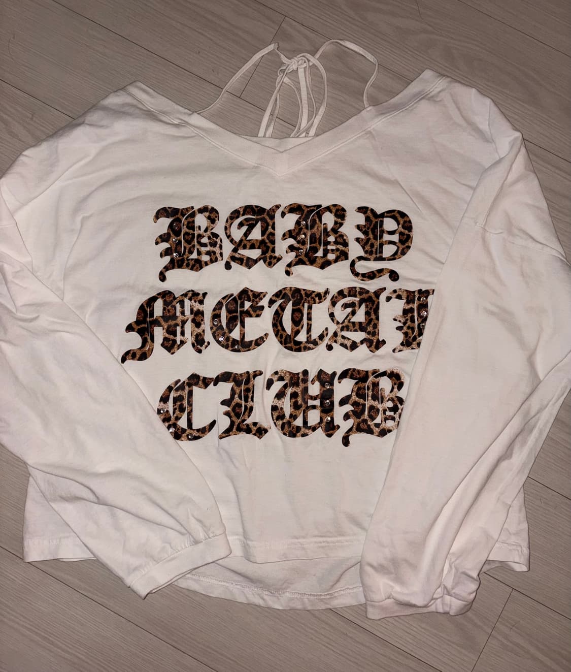  베이비메탈클럽 babymetalclub 호피 프린팅 홀터 롱슬리브 오프 상품이미지1
