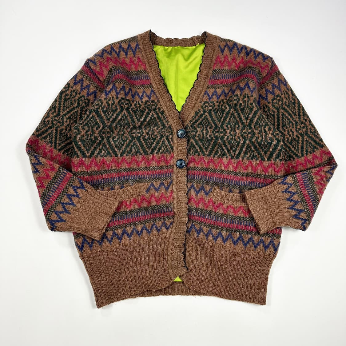 VTG 빈티지 노르딕 패턴 니트 가디건 (L) 상품이미지2