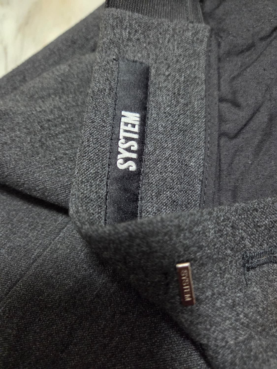 시스템옴므 차콜 그레이 밴딩 슬랙스 상품이미지7