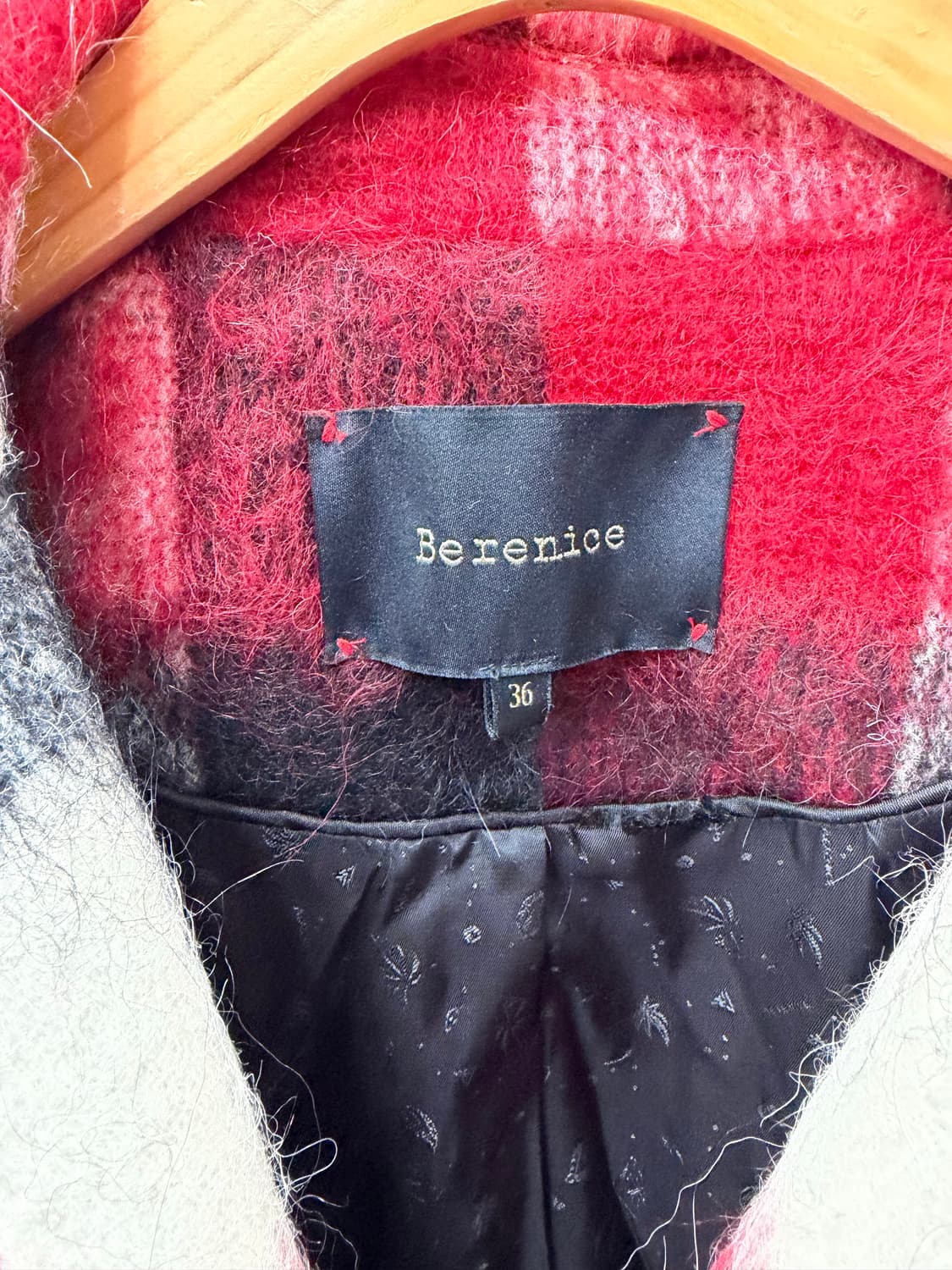 매장판정품) berenice 베르니스 레드 체크 자켓 36 상품이미지7