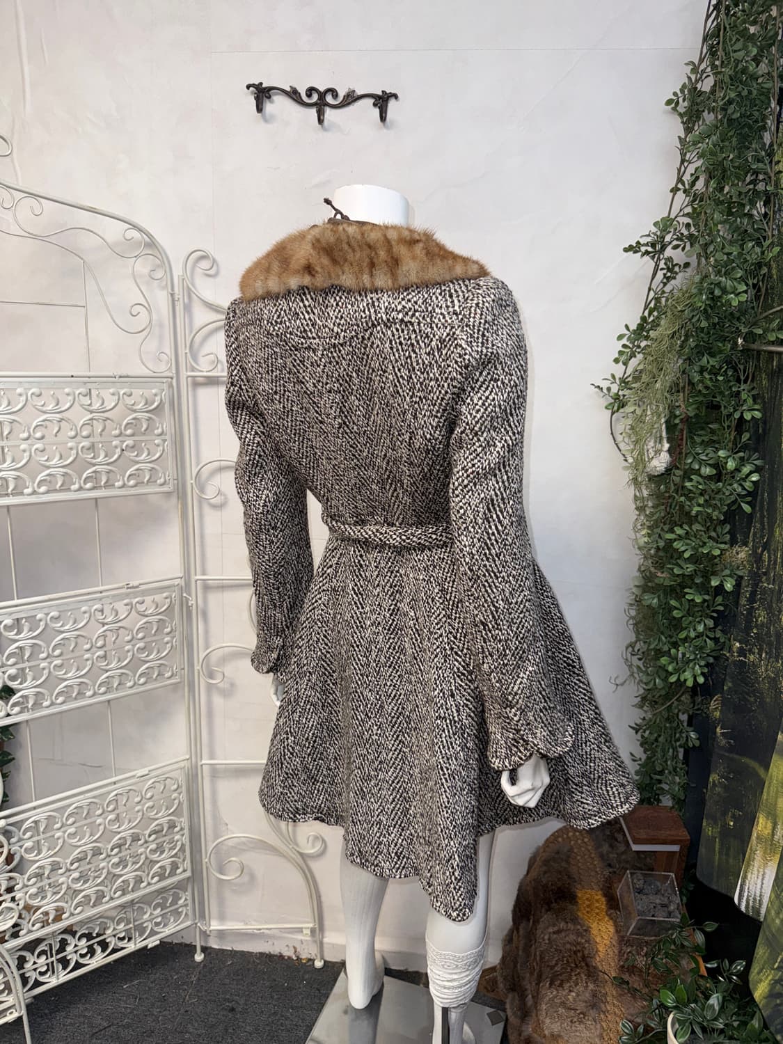 O’2ND brown mink fur silk detail coat 상품이미지7