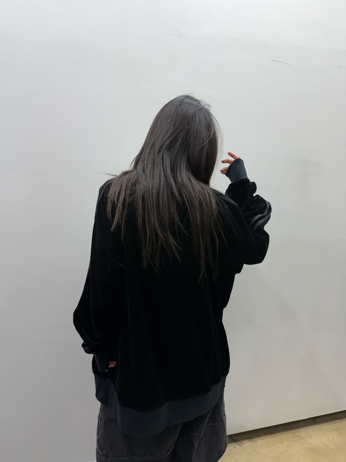 도그타운 벨루어 로고 디테일 집업 상품이미지3