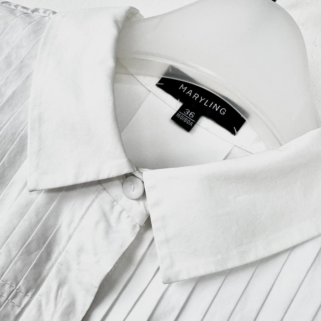 메릴링 MARYLING 플리츠 블록 반팔 셔츠 상품이미지2