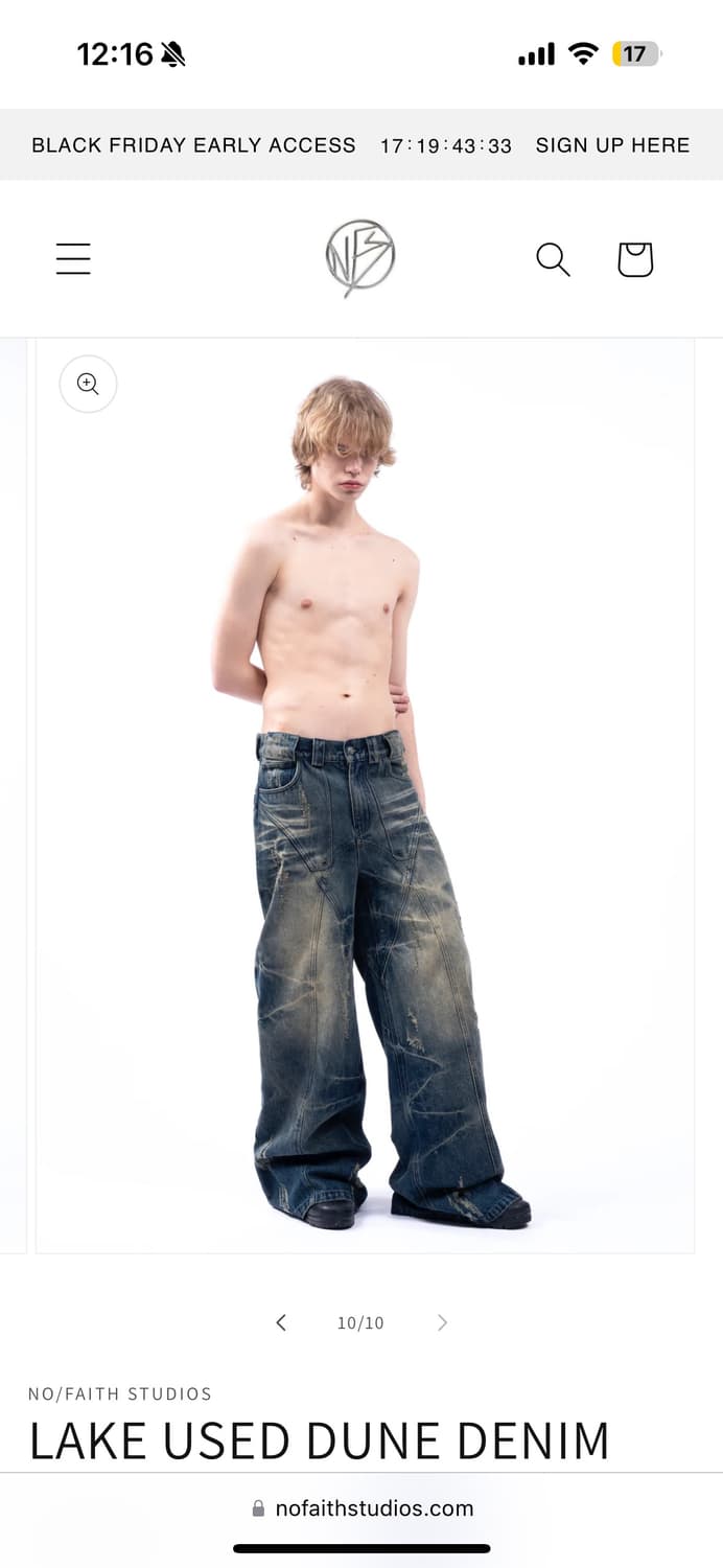 Nofaithstudios lake used dune denim M 상품이미지8