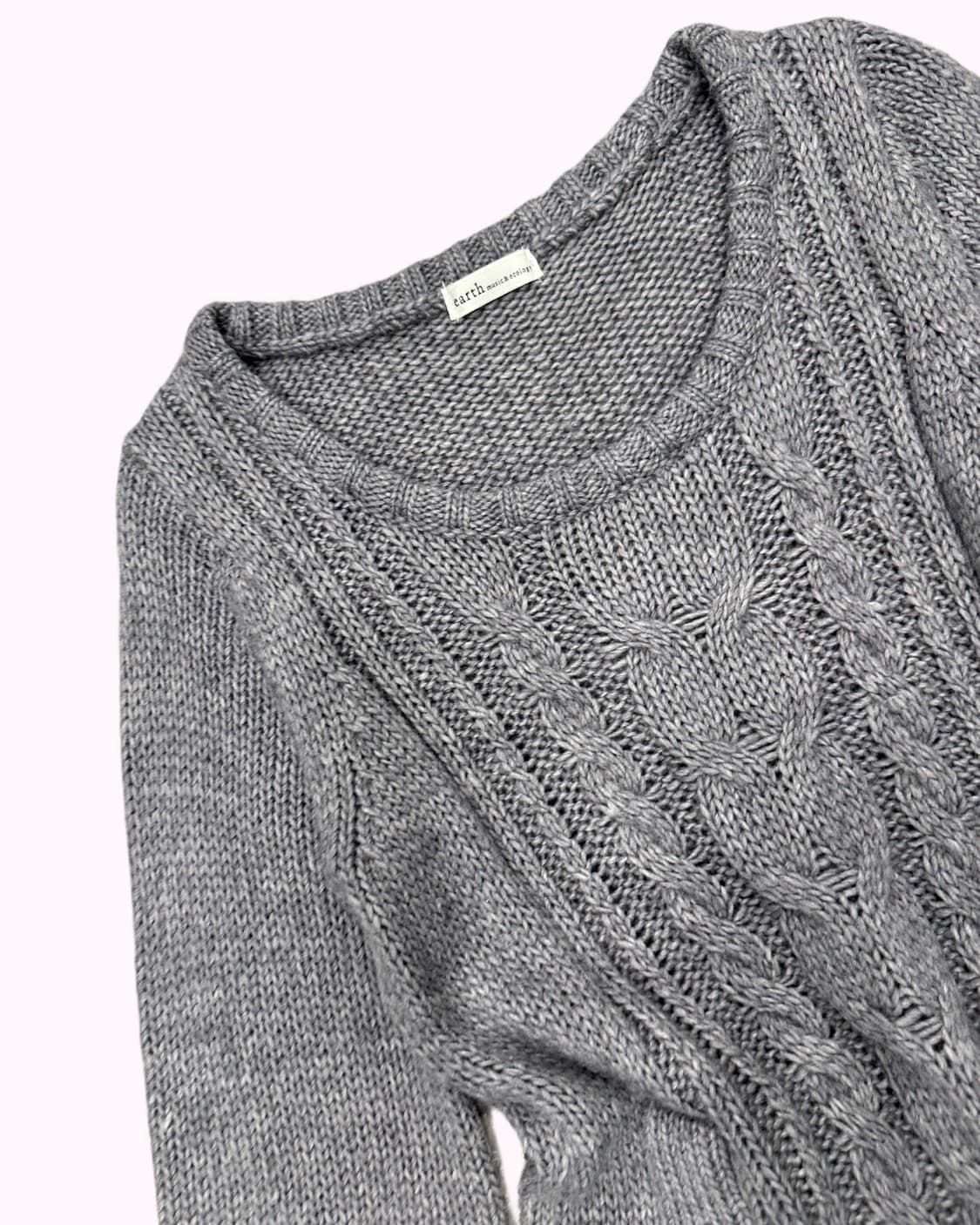 grey cable pocket knit 상품이미지2