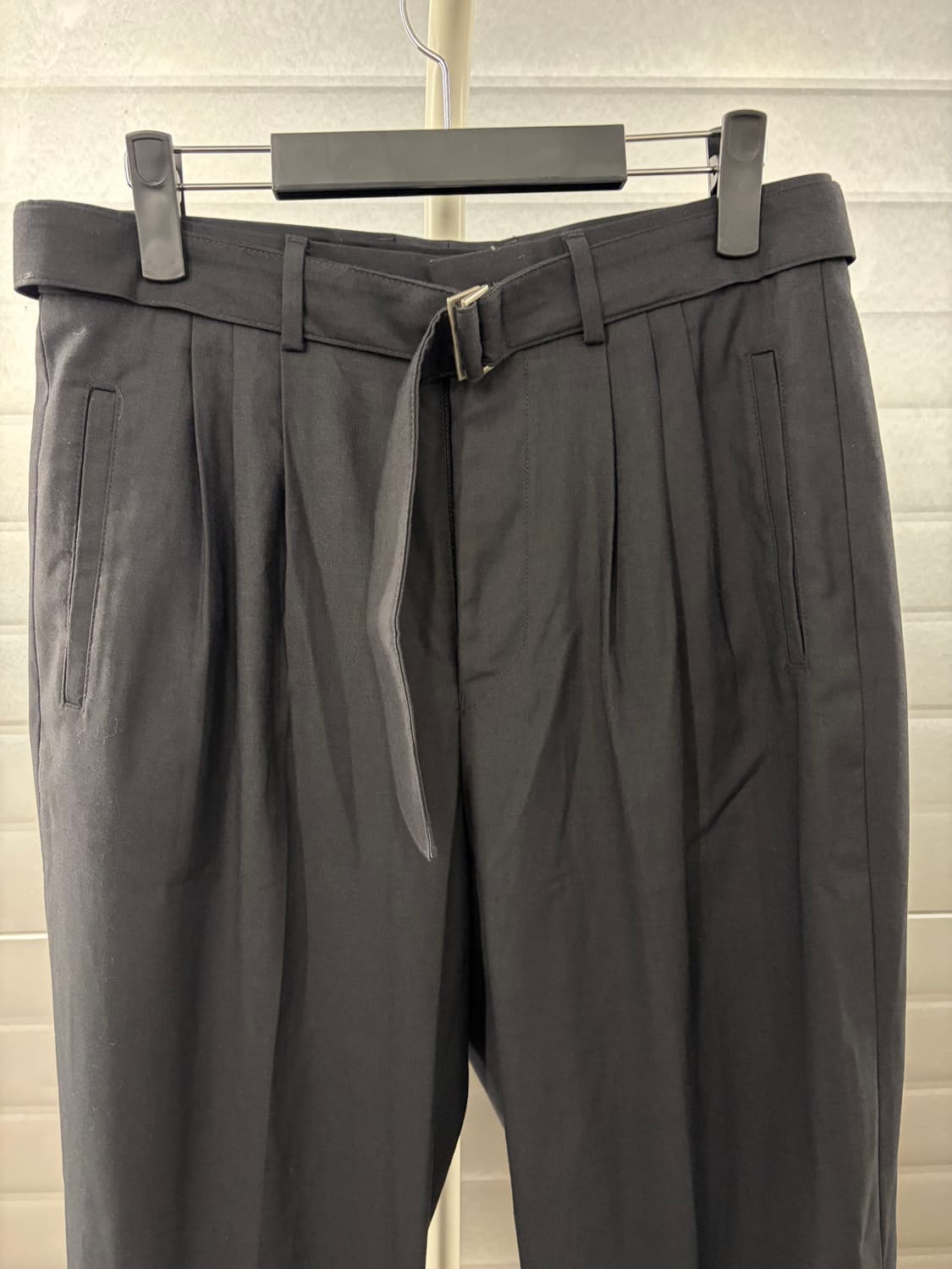 OX Studios 벨트 슬랙스 블랙 46 상품이미지3