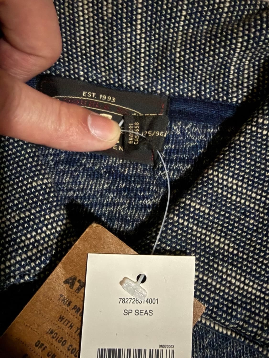 RRL 인디고 코튼 테리 가디건 M 상품이미지5